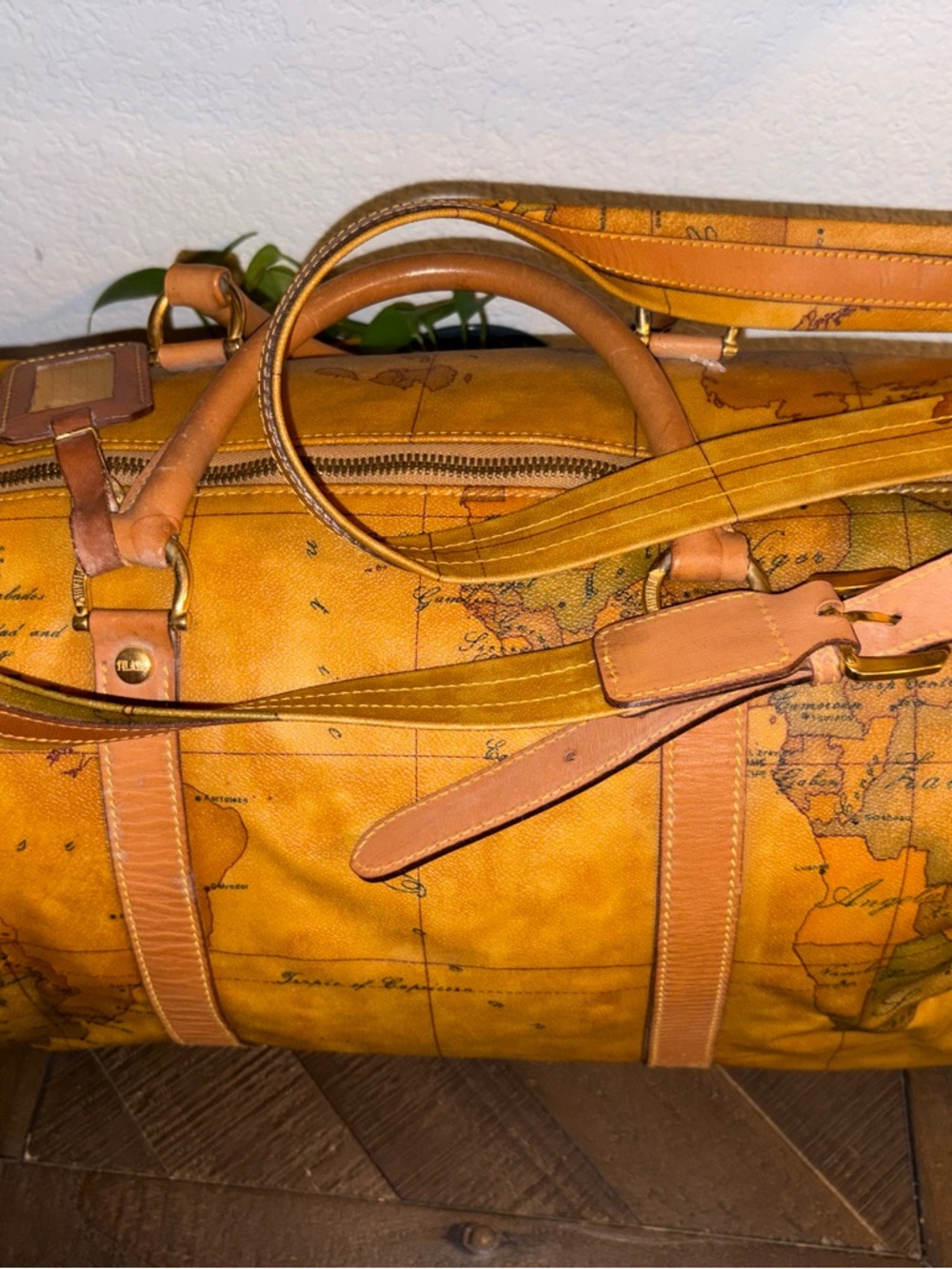 SOLD unlisted - Alviero Martini 1ª Classe Geo Map Travel Duffle & Matching Bag - Picture 2 of 13